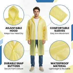 EVA Rain Coat – Lightweight Hooded Design for Monsoon
