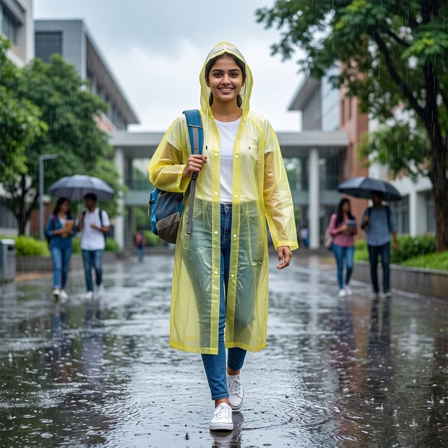 EVA Rain Coat – Lightweight Hooded Design for Monsoon