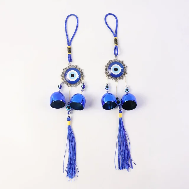 Evil Eye Hanging Wind Chime Set – Protective Home Decor Charm