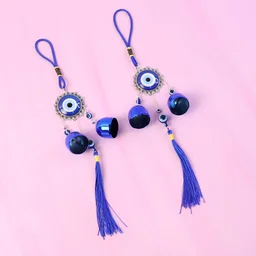 Evil Eye Hanging Wind Chime Set – Protective Home Decor Charm