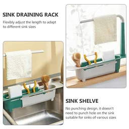 Expandable Dish Drying Rack – Adjustable Sink Organizer | CookAura