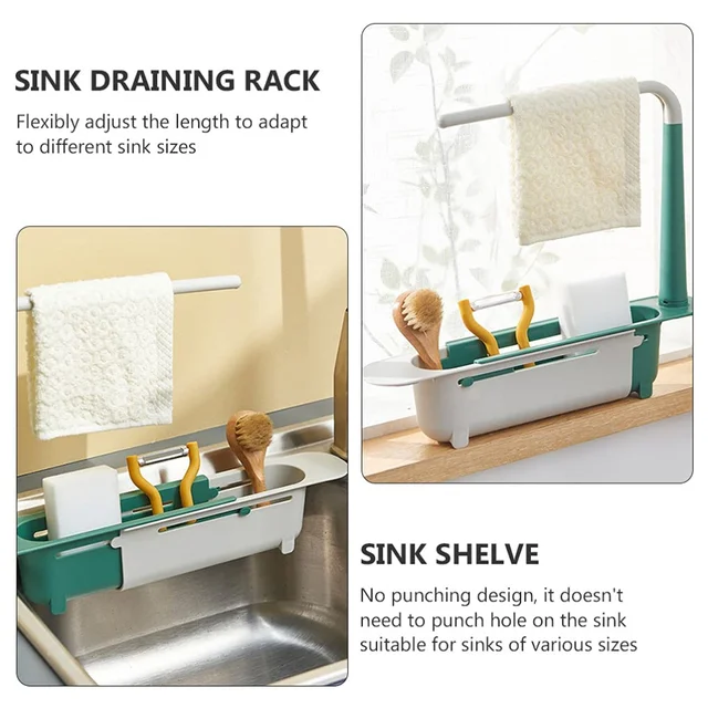 Expandable Dish Drying Rack – Adjustable Sink Organizer | CookAura