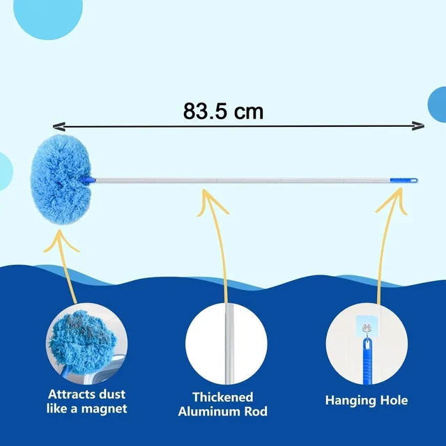 Extendable Microfiber Cleaning Duster – 83.5 cm Soft Round Head