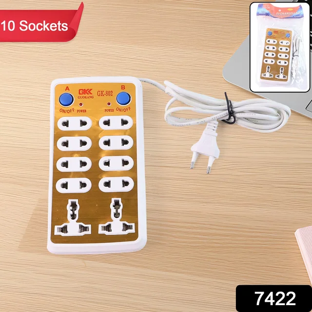 Extension Board – 10 Way 220V Universal Sockets for Home & Office | Tetherix