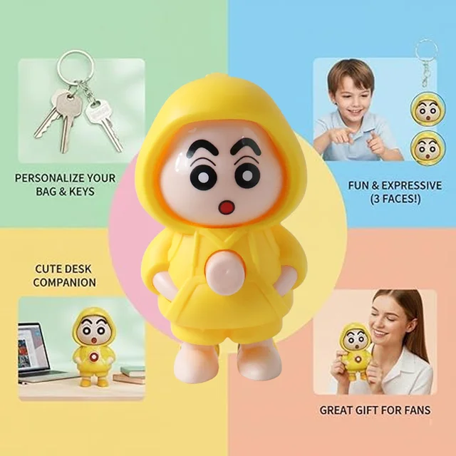 Face Changing Doll Keychain – Multiple Expressions & Compact Design
