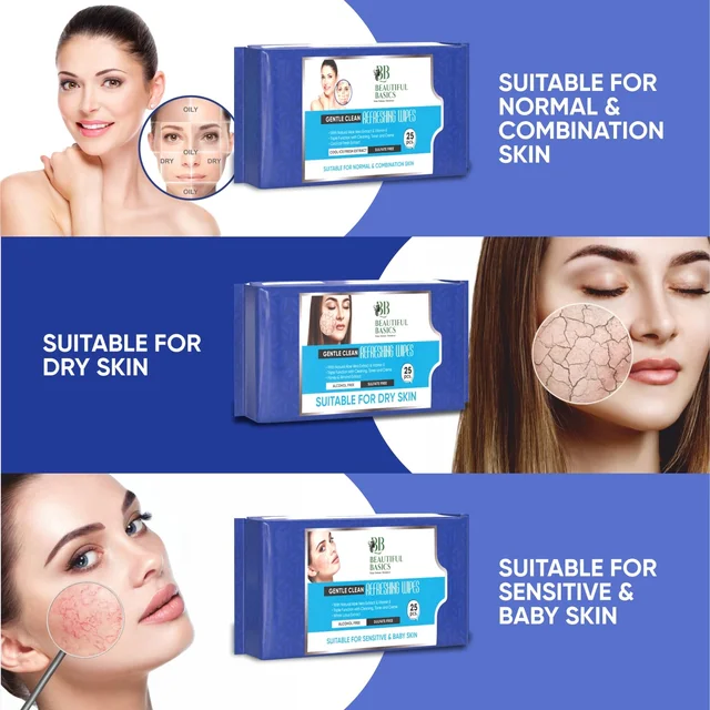 Facial Wet Wipes – Refreshing & Alcohol-Free | Beautiful Basics