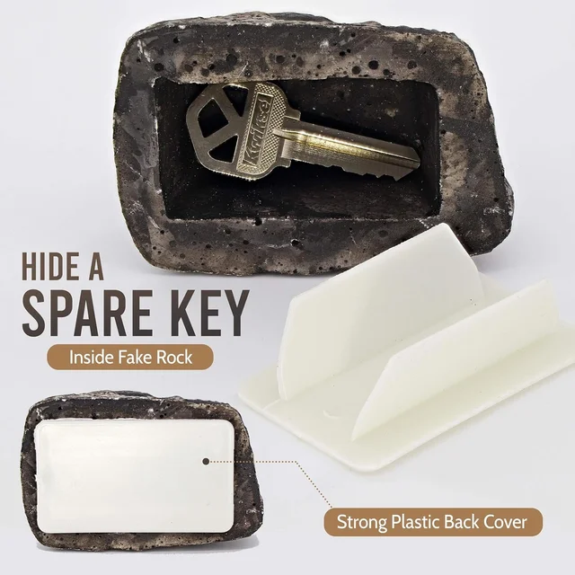Fake Rock Key Hider – Discreet Outdoor Key Storage | Safelix