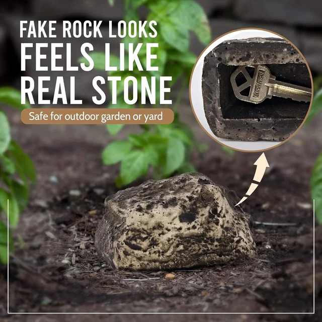 Fake Rock Key Hider – Discreet Outdoor Key Storage | Safelix