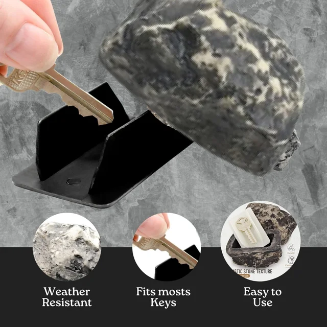 Fake Rock Key Hider – Discreet Outdoor Key Storage | Safelix