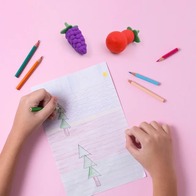 Fancy Erasers for Kids – 3D Mix Design Colorful Set | Writezo