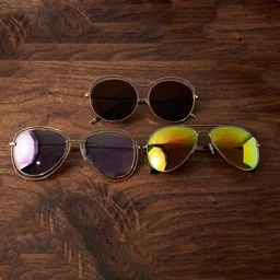 Fashion Sunglasses – Trendy Metal Frame with Mirrored Lenses