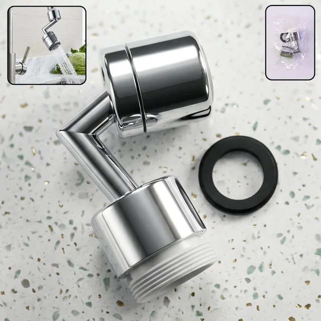 Faucet Aerator – 1080 Degree Swivel, Splash-Proof Water Flow