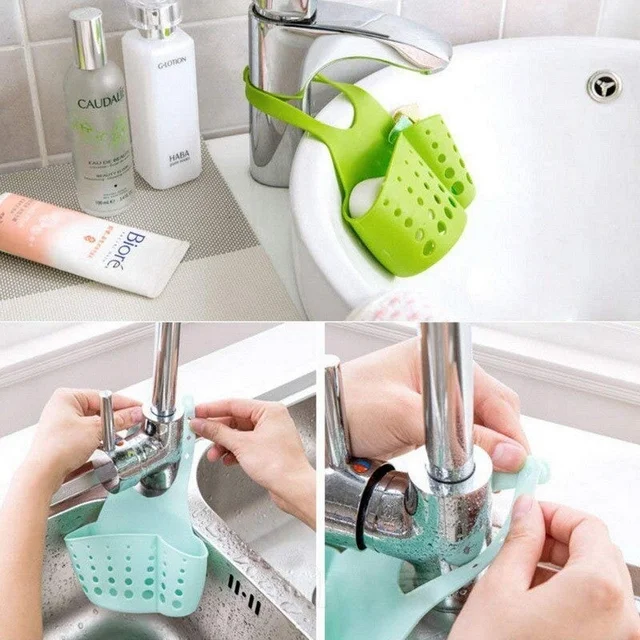 Faucet Sink Caddy – Adjustable Drainage Basket | Velvet Organizers