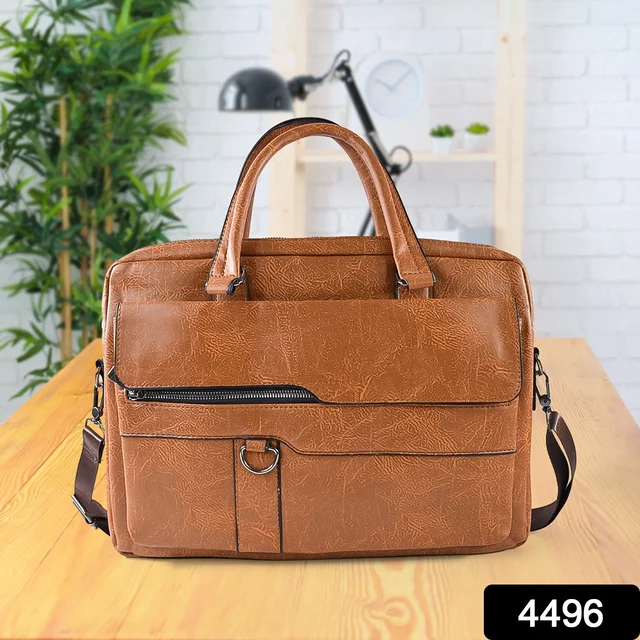 Faux Leather Laptop Messenger Bag – Durable & Stylish Briefcase