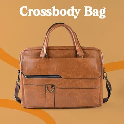 Faux Leather Laptop Messenger Bag – Durable & Stylish Briefcase