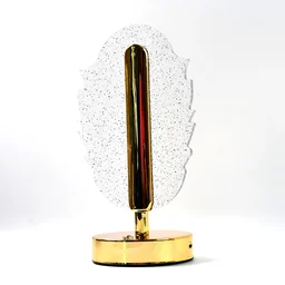 Feather Shape Crystal Table Lamp – Elegant USB Charging LED Light