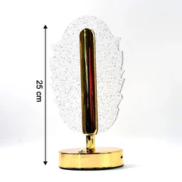 Feather Shape Crystal Table Lamp – Elegant USB Charging LED Light