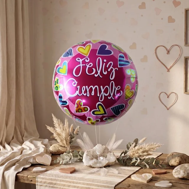Feliz Cumple Foil Balloon – Bright Colorful Birthday Decor