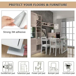 Felt Furniture Pads – Square Floor Protectors (4-Pc) | Safelix