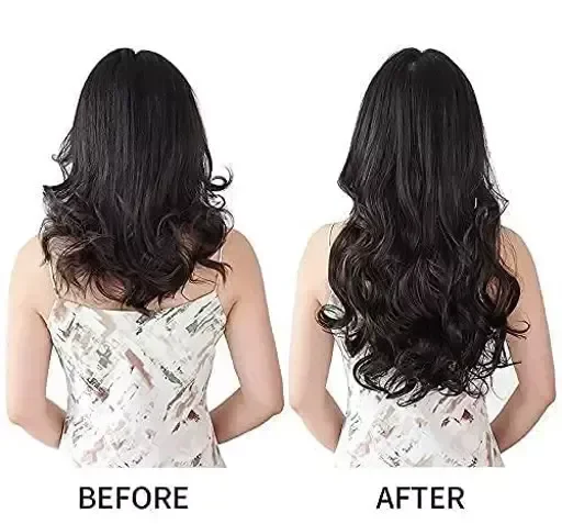 BLEZZIA Hair Extension 5 clip-in Synthetic Straight Women & Girls 26 inch Natura Mo