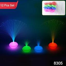 Fiber Optic LED Night Lamps Set – 12-Piece Color Changing Decor