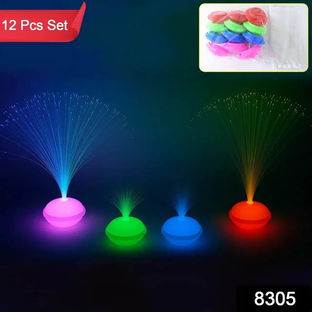 Fiber Optic LED Night Lamps Set – 12-Piece Color Changing Decor