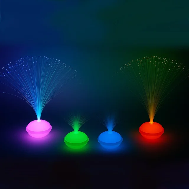 Fiber Optic LED Night Lamps Set – 12-Piece Color Changing Decor