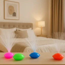 Fiber Optic LED Night Lamps Set – 12-Piece Color Changing Decor