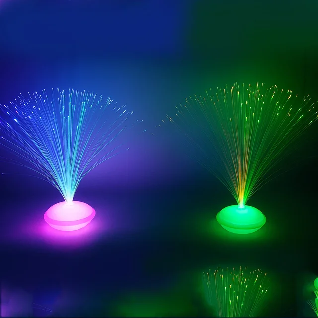 Fiber Optic LED Night Lamps Set – 12-Piece Color Changing Decor