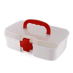 First Aid Box – 3-Compartment Portable Medicine Kit | Organivo