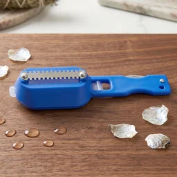 Fish Scaler Scraper with Lid Scale Remover Skin Cleaner for Kitchen (1 Pc)