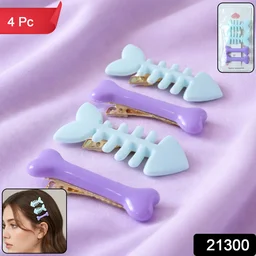 Fishbone Hair Clip Set – Cute & Strong Grip Pack of 4