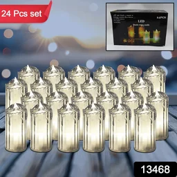 Flameless LED Candles – 24 Pc Decorative Tea Lights | Indo Glow