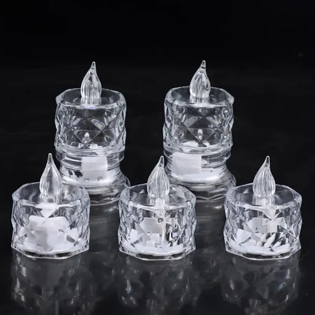 Flameless LED Tealight Candles – Decorative Acrylic | Giftoiza