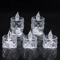Flameless LED Tealight Candles – Decorative Acrylic | Giftoiza