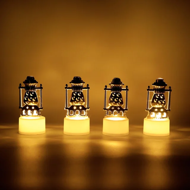 Flameless LED Tealights – Vintage Lantern Style (Set of 4)