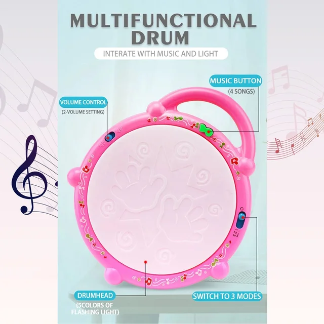 Flash Drum Toy – Light-Up Musical Drum for Kids | Little Learners