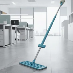 Flat Floor Cleaning Mop – Long Handle & Slim Rectangular Head