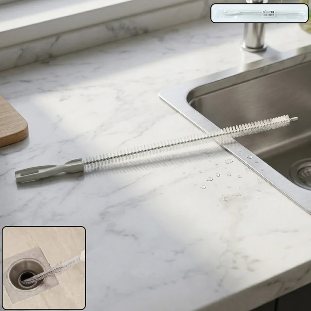 Flexible Drain Cleaning Brush – Long Reach Dual-End Tool for Home