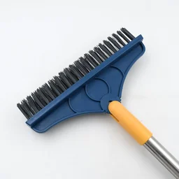 Floor Cleaning Brush – Long Handle 2-in-1 Wiper & Scrubber | Velvet Wipe
