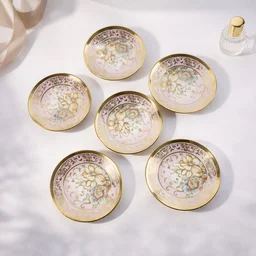 Floral Porcelain Tea Cup and Saucer Set – Elegant Gold Detailing