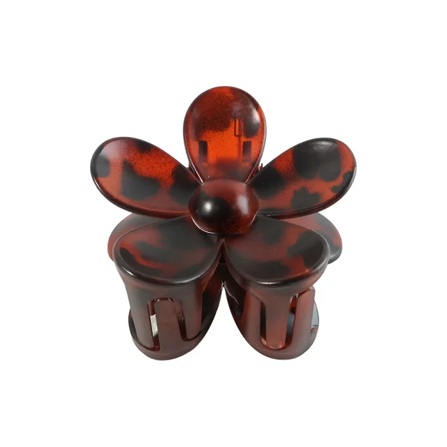 Flower Hair Clip – Elegant Plastic Claw for Secure Hold