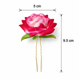 Flower Hair Pin Set – Colourful Floral Accessory (12 Pcs) | Calm & Curl