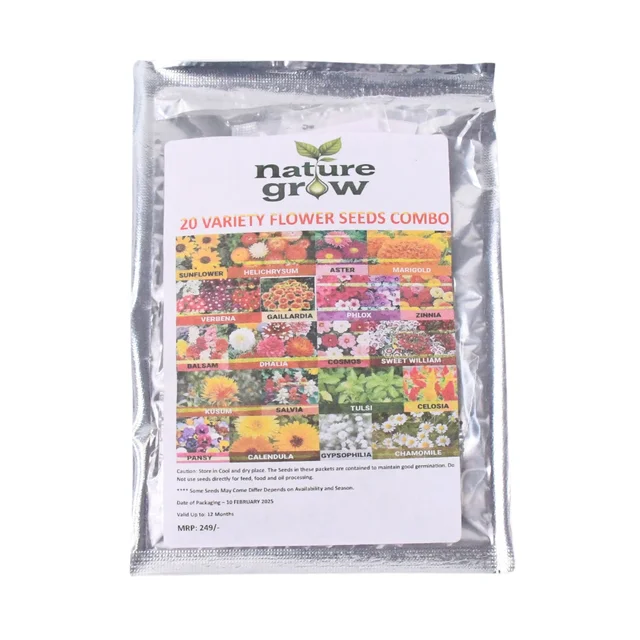 Flower Seeds Combo – 20 Varieties for Vibrant Gardens