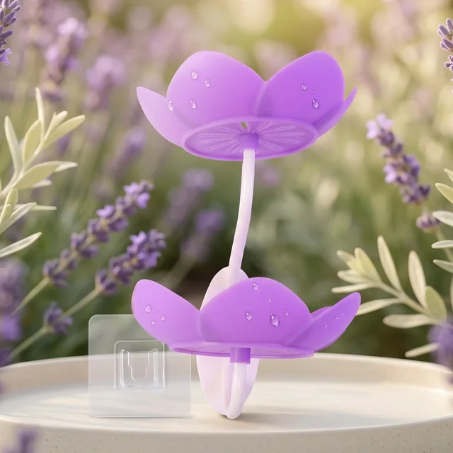 Flower Shape Double Layer Soap Dish – Wall Mount, Self Draining