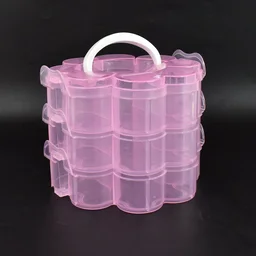 Flower-Shaped 3-Layer Storage Box – 9 Compartments Organizer