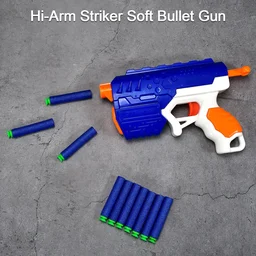 Foam Bullet Gun – ABS Plastic, 10 Suction Darts for Kids | Aditi