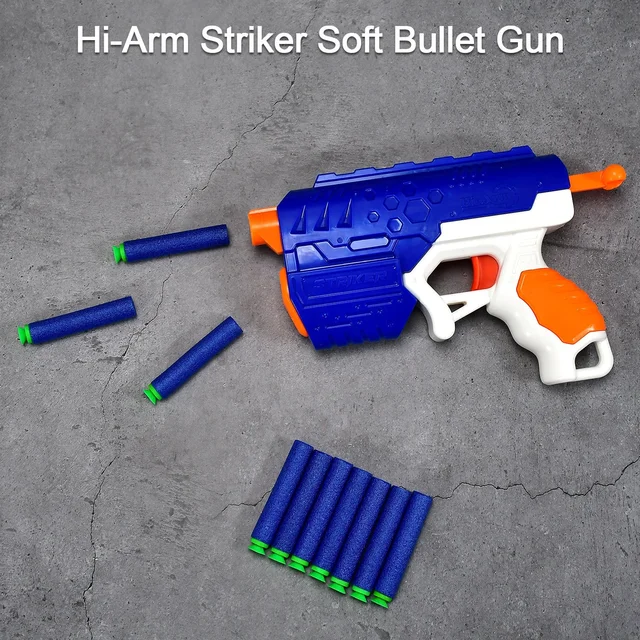 Foam Bullet Gun – ABS Plastic, 10 Suction Darts for Kids | Aditi