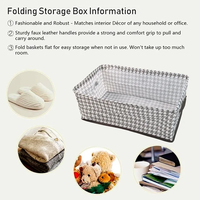 Foldable Canvas Storage Basket – 42x28cm Organizer | Organivo