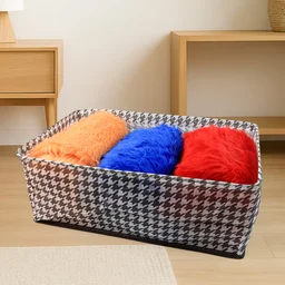 Foldable Canvas Storage Basket – 42x28cm Organizer | Organivo